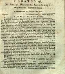 Dziennik Urzędowy Województwa Sandomierskiego, 1833, nr 15, dod. II
