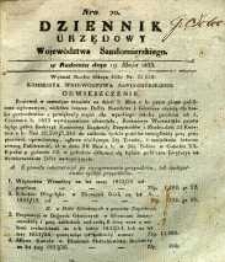 Dziennik Urzędowy Województwa Sandomierskiego, 1833, nr 20