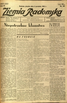 Ziemia Radomska, 1933, R. 6, nr 281