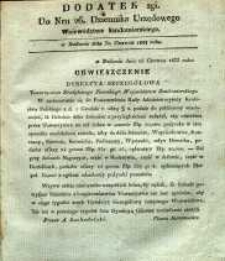 Dziennik Urzędowy Województwa Sandomierskiego, 1833, nr 26, dod. II