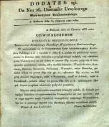 Dziennik Urzędowy Województwa Sandomierskiego, 1833, nr 26, dod. II