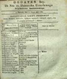 Dziennik Urzędowy Województwa Sandomierskiego, 1833, nr 27, dod. I