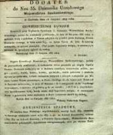 Dziennik Urzędowy Województwa Sandomierskiego, 1833, nr 33, dod.