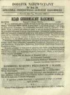 Dziennik Urzędowy Gubernii Radomskiej, 1859, nr 39, dod. nadzwyczajny