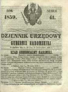 Dziennik Urzędowy Gubernii Radomskiej, 1859, nr 41