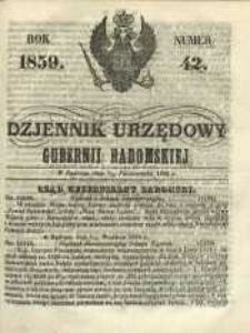 Dziennik Urzędowy Gubernii Radomskiej, 1859, nr 42