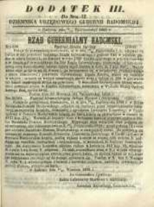 Dziennik Urzędowy Gubernii Radomskiej, 1859, nr 42, dod. III
