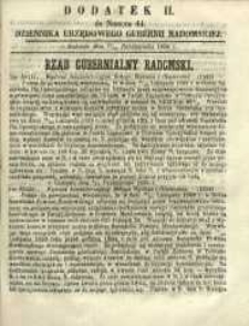 Dziennik Urzędowy Gubernii Radomskiej, 1859, nr 44, dod. II