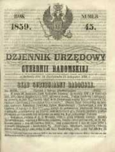 Dziennik Urzędowy Gubernii Radomskiej, 1859, nr 45