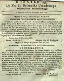 Dziennik Urzędowy Województwa Sandomierskiego, 1833, nr 37, dod. II