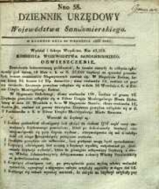Dziennik Urzędowy Województwa Sandomierskiego, 1833, nr 38