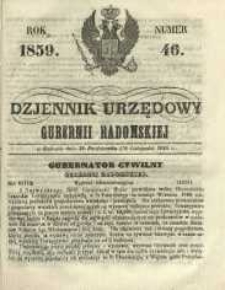 Dziennik Urzędowy Gubernii Radomskiej, 1859, nr 46
