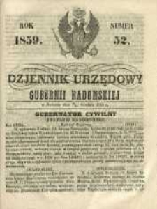 Dziennik Urzędowy Gubernii Radomskiej, 1859, nr 52