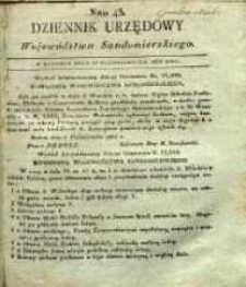Dziennik Urzędowy Województwa Sandomierskiego, 1833, nr 43