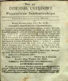 Dziennik Urzędowy Województwa Sandomierskiego, 1833, nr 44