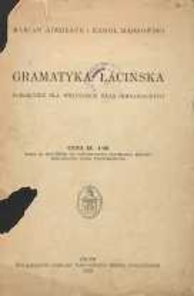 Gramatyka łacińska : podręcznik dla wszystkich klas gimnazjalnych