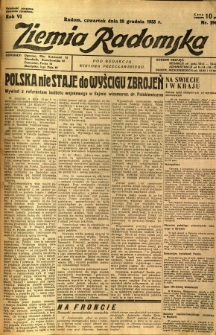 Ziemia Radomska, 1933, R. 6, nr 294