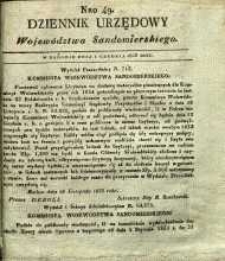 Dziennik Urzędowy Województwa Sandomierskiego, 1833, nr 49