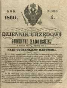 Dziennik Urzędowy Gubernii Radomskiej, 1860, nr 4