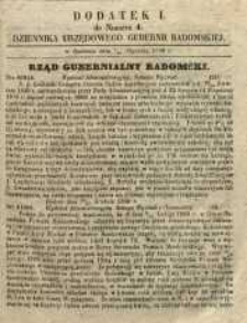 Dziennik Urzędowy Gubernii Radomskiej, 1860, nr 4, dod. I
