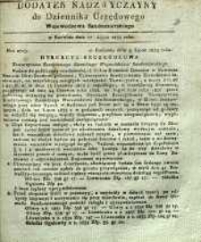 Dodatek Nadzwyczajny do Dziennika Urzędowego Województwa Sandomierskiego, 1833