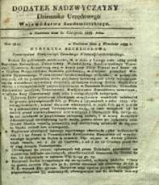 Dodatek Nadzwyczajny do Dziennika Urzędowego Województwa Sandomierskiego, 1833