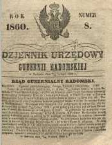Dziennik Urzędowy Gubernii Radomskiej, 1860, nr 8