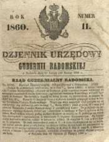 Dziennik Urzędowy Gubernii Radomskiej, 1860, nr 11