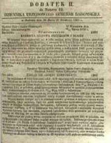Dziennik Urzędowy Gubernii Radomskiej, 1860, nr 15, dod. II