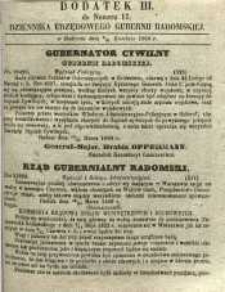 Dziennik Urzędowy Gubernii Radomskiej, 1860, nr 17, dod. III