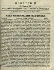 Dziennik Urzędowy Gubernii Radomskiej, 1860, nr 19, dod. II