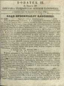 Dziennik Urzędowy Gubernii Radomskiej, 1860, nr 20, dod. III