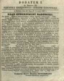 Dziennik Urzędowy Gubernii Radomskiej, 1860, nr 24, dod. I