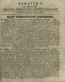 Dziennik Urzędowy Gubernii Radomskiej, 1860, nr 26, dod. I