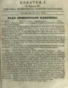 Dziennik Urzędowy Gubernii Radomskiej, 1860, nr 30, dod. I