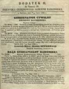 Dziennik Urzędowy Gubernii Radomskiej, 1860, nr 31, dod. II