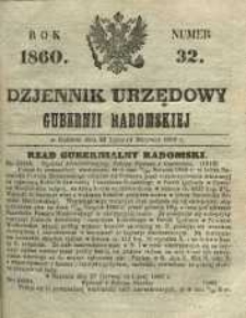 Dziennik Urzędowy Gubernii Radomskiej, 1860, nr 32