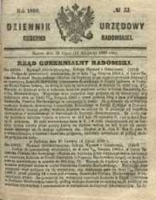 Dziennik Urzędowy Gubernii Radomskiej, 1860, nr 33