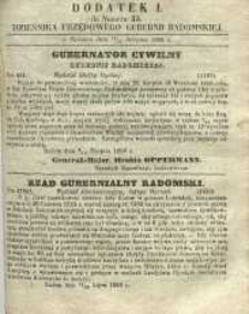 Dziennik Urzędowy Gubernii Radomskiej, 1860, nr 35, dod. I