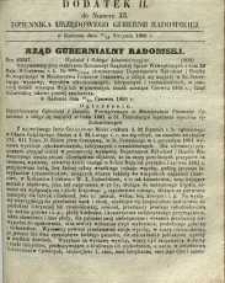 Dziennik Urzędowy Gubernii Radomskiej, 1860, nr 35, dod. II