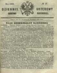 Dziennik Urzędowy Gubernii Radomskiej, 1860, nr 37