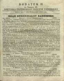Dziennik Urzędowy Gubernii Radomskiej, 1860, nr 42, dod. II