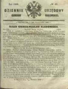 Dziennik Urzędowy Gubernii Radomskiej, 1860, nr 43