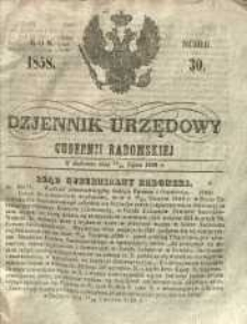 Dziennik Urzędowy Gubernii Radomskiej, 1858, nr 30