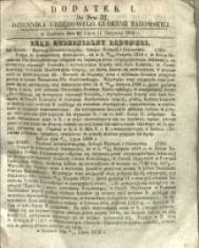 Dziennik Urzędowy Gubernii Radomskiej, 1858, nr 32, dod. I