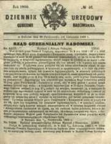 Dziennik Urzędowy Gubernii Radomskiej, 1860, nr 46