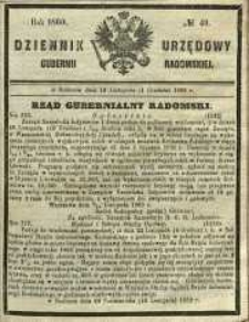 Dziennik Urzędowy Gubernii Radomskiej, 1860, nr 49