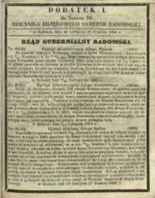 Dziennik Urzędowy Gubernii Radomskiej, 1860, nr 50, dod. I