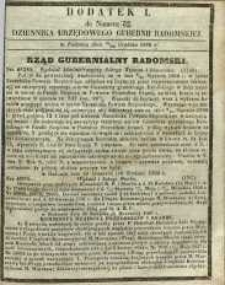 Dziennik Urzędowy Gubernii Radomskiej, 1860, nr 52, dod. I