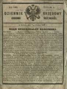 Dziennik Urzędowy Gubernii Radomskiej, 1861, nr 1